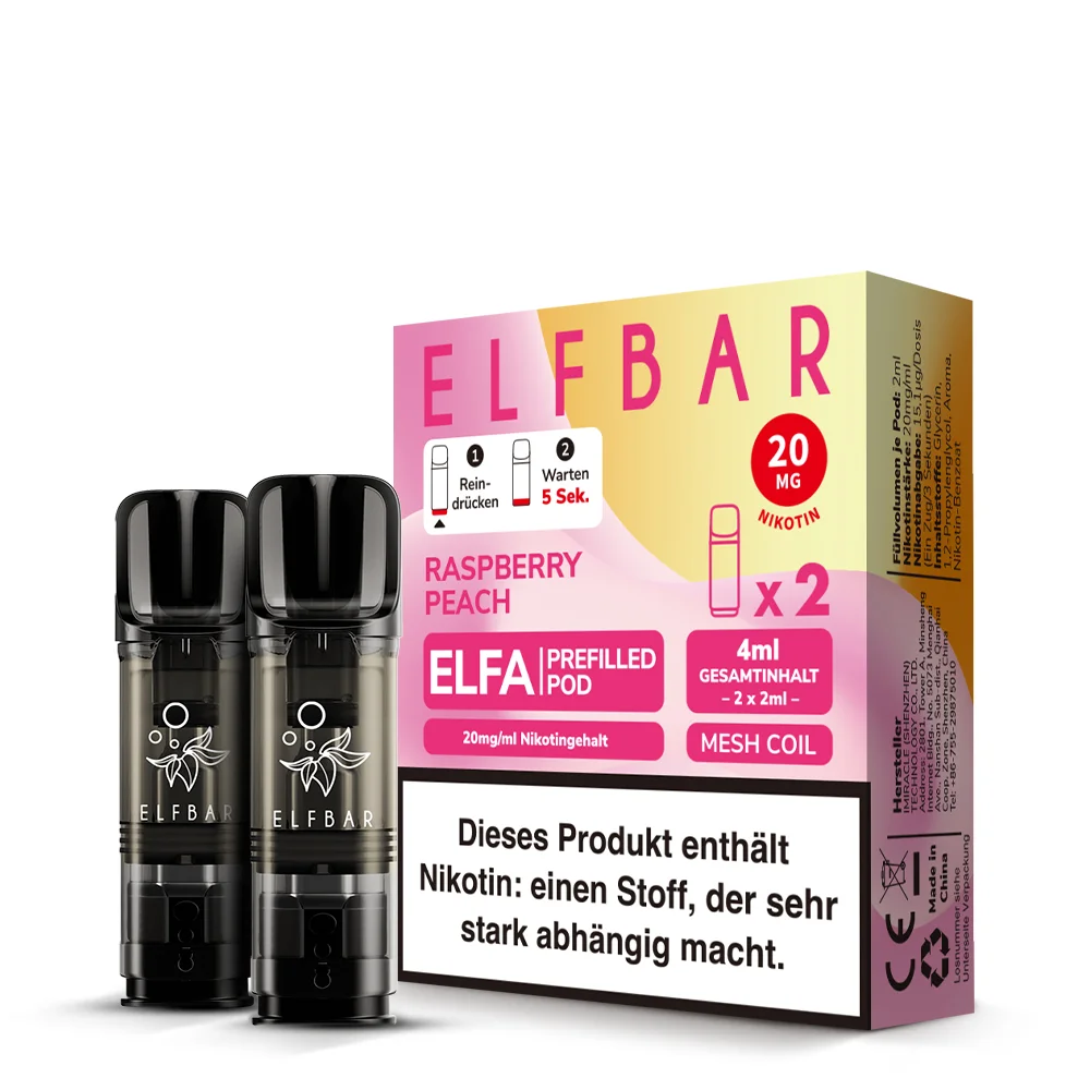 Raspberry Peach Pod für Elfbar Elfa E-Zigarette