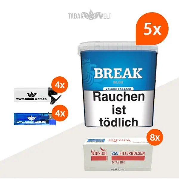 break-blue-volumentabak-5x-giga-box-mit-2000-extra-size-huelsen
