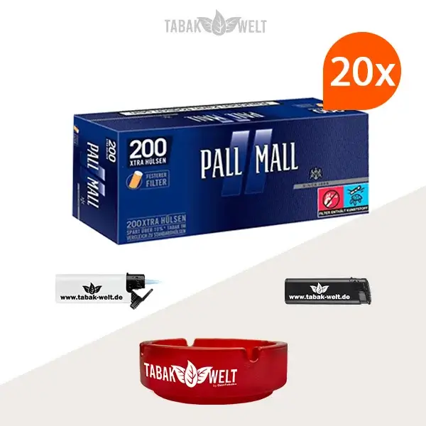 20x-pall-mall-blue-xtra-filterhuelsen-200er-4000-stueck-mit-aschenbecher