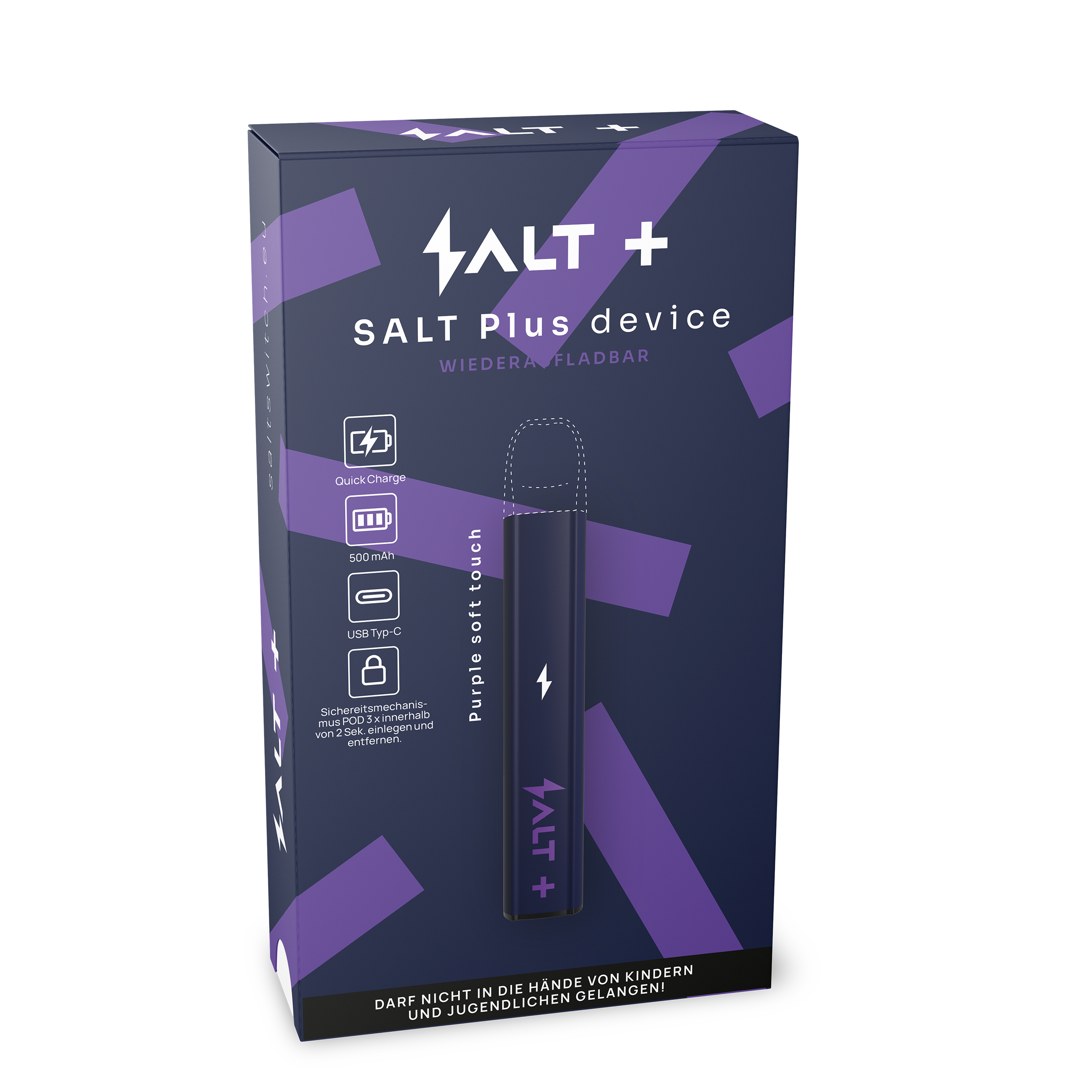 Salt Plus E-Zigarette (Purple Soft Touch) Akkuträger 