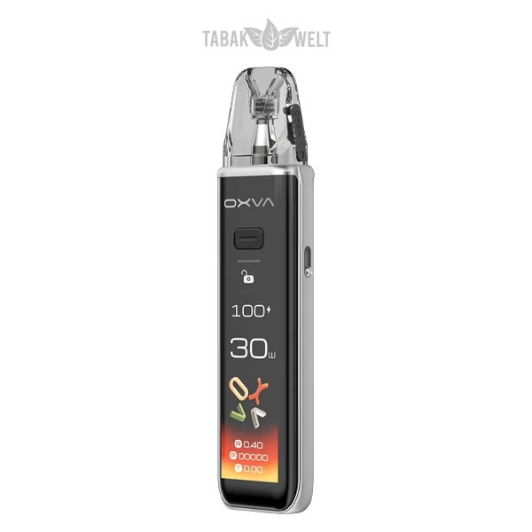 Oxva Xlim 3 Ultra Kit Metal Silver Pod System Side Oxva Xlim 3 Ultra Kit Metal Silver Pod System Side