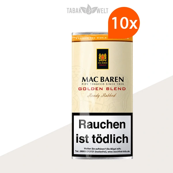 Mac Baren Golden Blend Pfeifentabak 10er-Pouch-Set