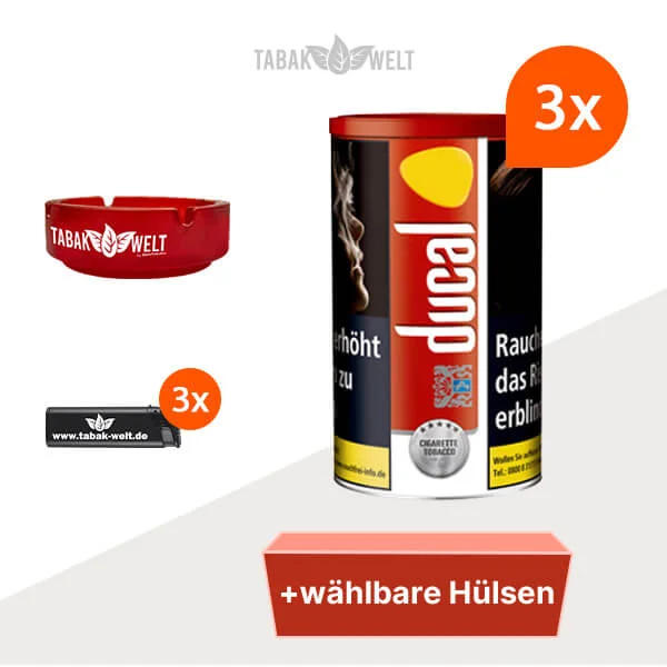 ducal-red-feinschnitt-tabak-3x-dose-mit-waehlbaren-huelsen