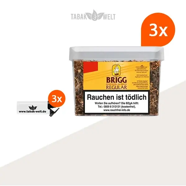 brigg-regular-pfeifentabak-3x-eimer-mit-feuerzeuge