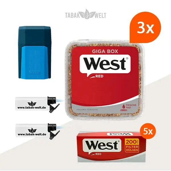 west-red-volumentabak-3x-giga-box-mit-1000-king-size-filterhuelsen-und-sturmfeuerzeugen