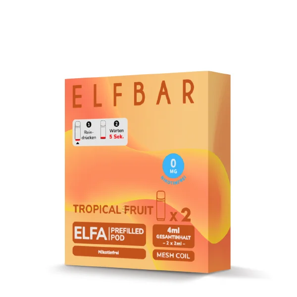 Elfbar Elfa Tropical Fruit 0mg Pod für E-Zigarette