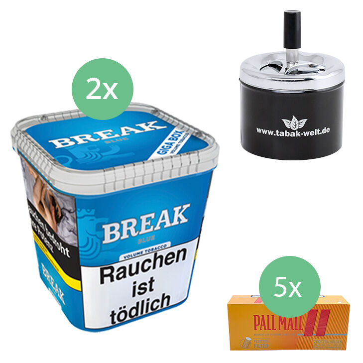 Break Tabak Blue 2 x Giga Box mit 1000 Allround Xtra Filterhülsen