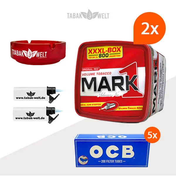 Mark 1 Red Volumentabak XXXL 2x Box mit 1000 HĂŒlsen  Mark 1 Red Volumentabak XXXL 2x Box mit 1000 HĂŒlsen