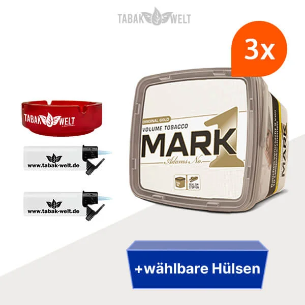 mark-1-original-gold-volumentabak-3-x-eimer-mit-waehlbaren-huelsen-und-glasaschenbecher mark-1-original-gold-volumentabak-3-x-eimer-mit-waehlbaren-huelsen-und-glasaschenbecher
