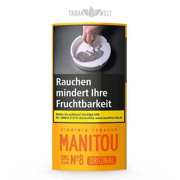 manitou organic tobacco Virginia Green Additive Free Hand Rolling (30g Pouch) Manitou - Devidas Group