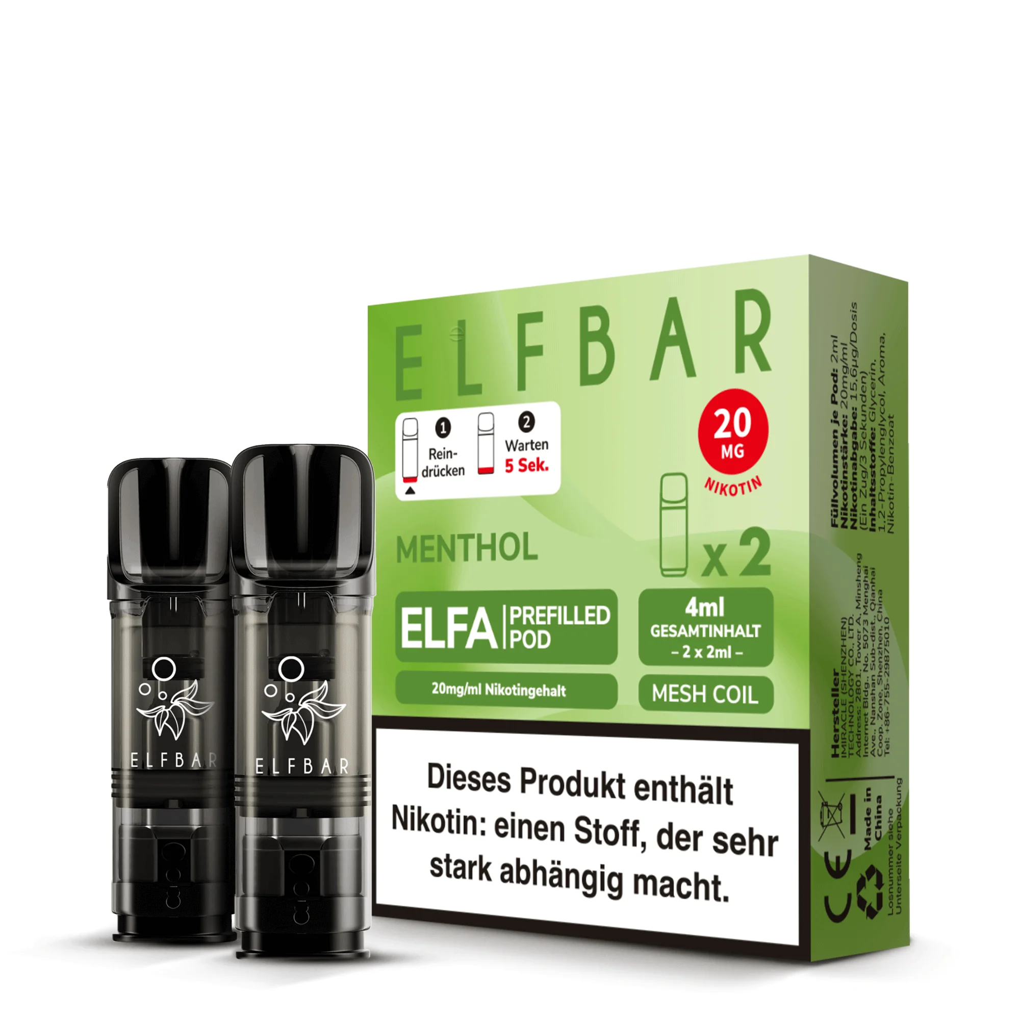 Elfbar Elfa Menthol Pod für E-Zigarette