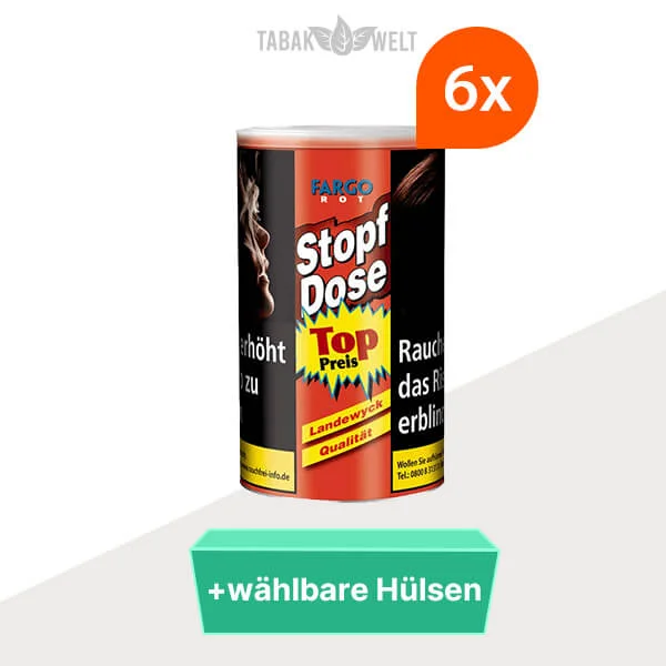 fargo-rot-volumentabak-6x-dose-mit-waehlbaren-huelsen