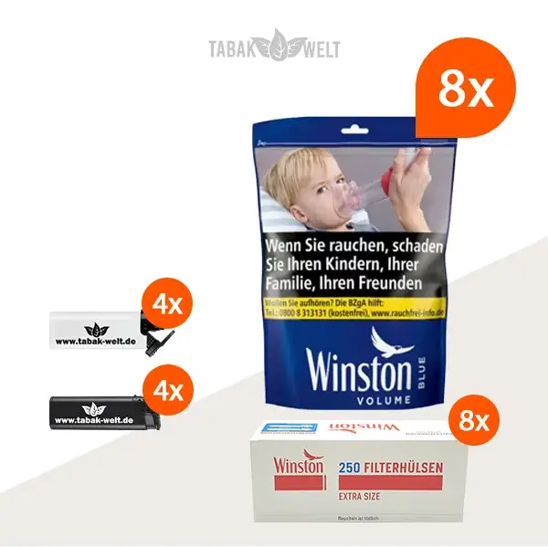 winston-blue-volumentabak-8x-beutel-mit-2000-extra-size-filterhuelsen