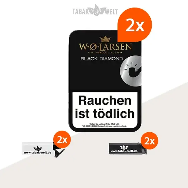 2x-w.-o.-larsen-black-diamond-100g-dose-mit-feuerzeuge