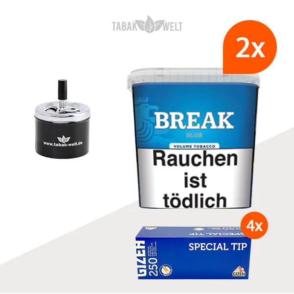 break-blue-volumentabak-2x-giga-box-mit-1000-filterhuelsen-und-drehaschenbecher break-blue-volumentabak-2x-giga-box-mit-1000-filterhuelsen-und-drehaschenbecher