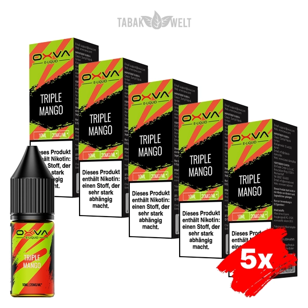 5x Oxva E-Liquid Tripple Mango Nikotinsalz 20 mg