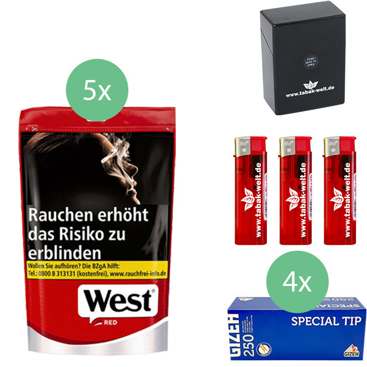 West Red 100 Gizeh Special Tip 250 Hülsen