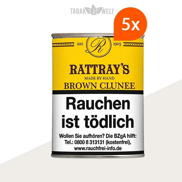 Rattray’s British Selection Brown Clunee Pfeifentabak – 5er-Box