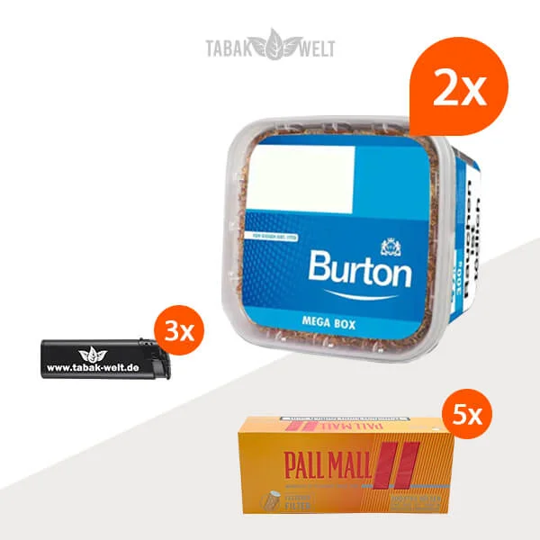 burton-blue-volumentabak-2x-mega-box-mit-pall-mall-huelsen