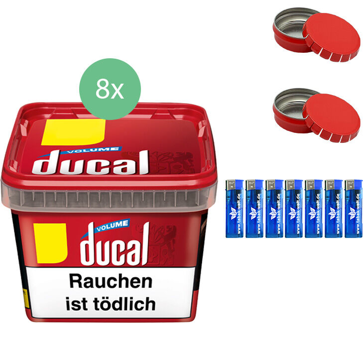 Ducal Tabak 8 x 195g mit mini Aschenbecher 