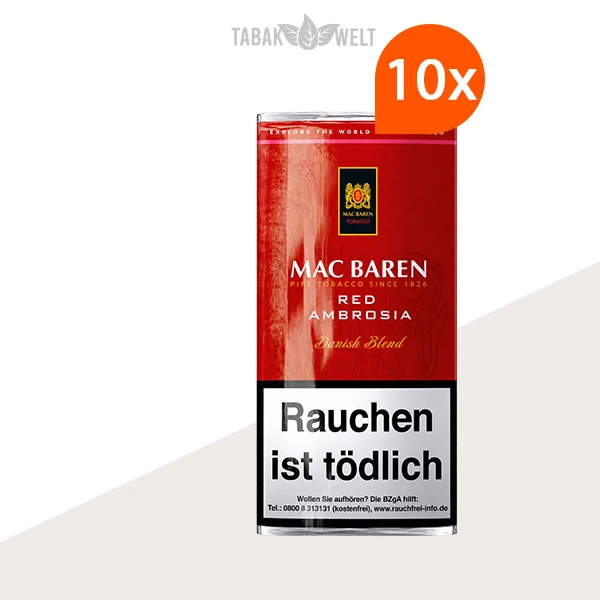 Mac Baren Red Ambrosia Pfeifentabak – 10 Pouches
