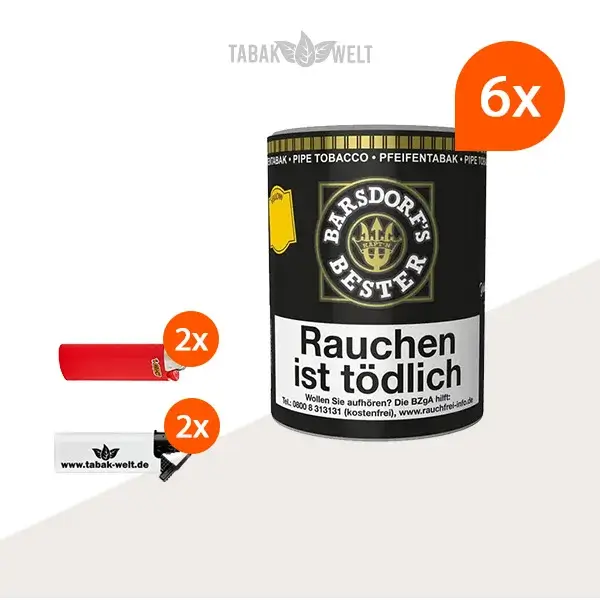 barsdorf-s-bester-vanilla-yellow-pfeifentabak-6x-dose-mit-feuerzeuge