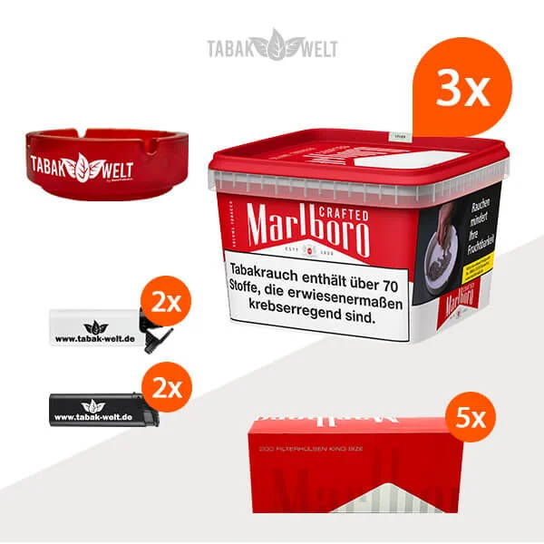 marlboro-tabak-crafted-selection-3x-eimer-mit-1000-filter-huelsen-und-feuerzeugen