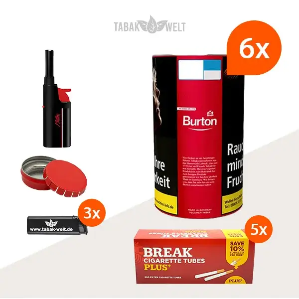 burton-original-volumentabak-xxl-6x-dose-mit-1000-special-size-huelsen-und-feuerzeugen