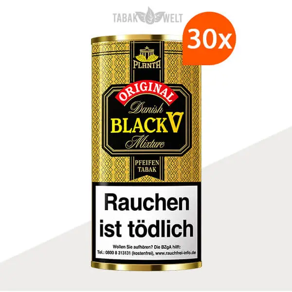 Danish Black V Pfeifentabak – 30 Pouch-Beutel