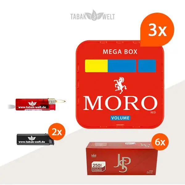 Moro Volumentabak 3 x Mega Box mit 1500 Special Size Hülsen Moro Volumentabak 3 x Mega Box mit 1500 Special Size Hülsen