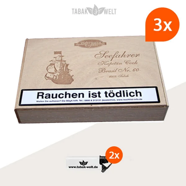 3x-woermann-cigars-seefahrer-zigarren-KAPITaN-COOK-braisl-NO.60 3x-woermann-cigars-seefahrer-zigarren-KAPITaN-COOK-braisl-NO.60