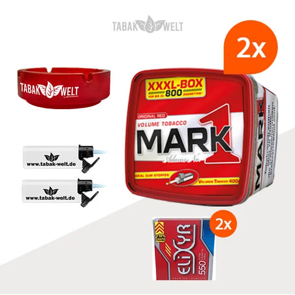 Mark 1 Red Volumentabak XXXL 2x Box mit 1100 Hülsen Mark 1 Red Volumentabak XXXL 2x Box mit 1100 Hülsen