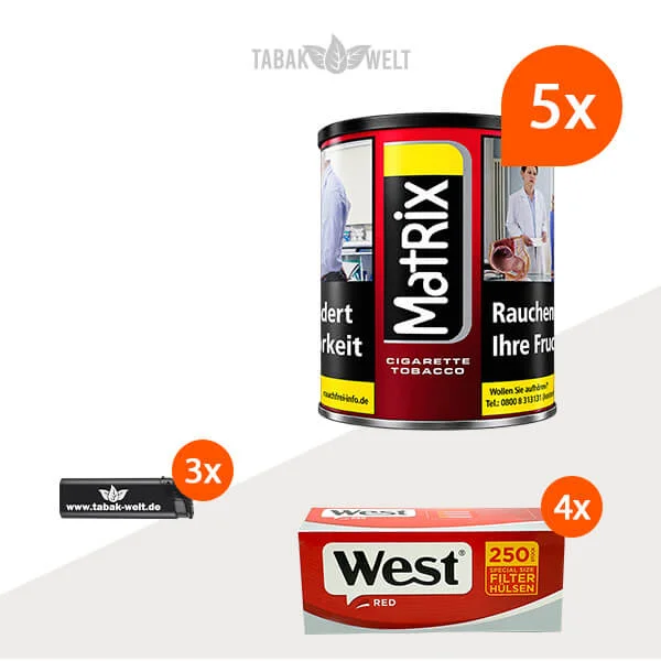 Matrix Red Feinschnitt 5 x Dose mit 1000 Special Size Filterhülsen