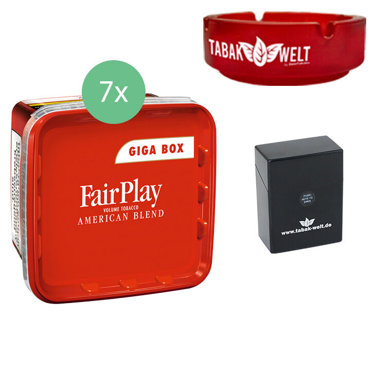 Fair Play Volumentabak Giga Box 7 x 315g mit Aschenbecher 