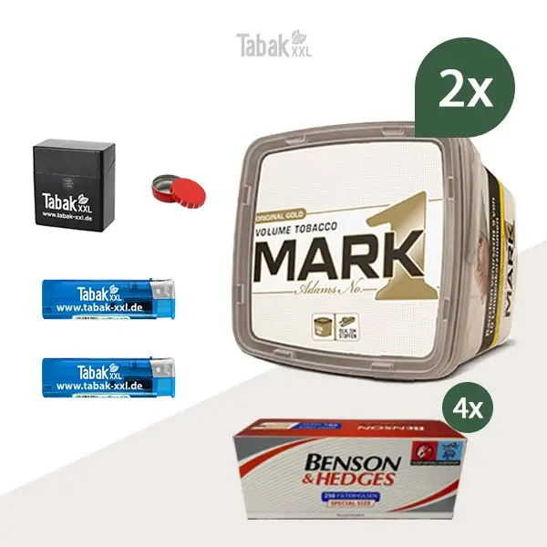 2x Mark 1 Original Gold Volumentabak Eimer mit 1000 Special Size Filterhülsen