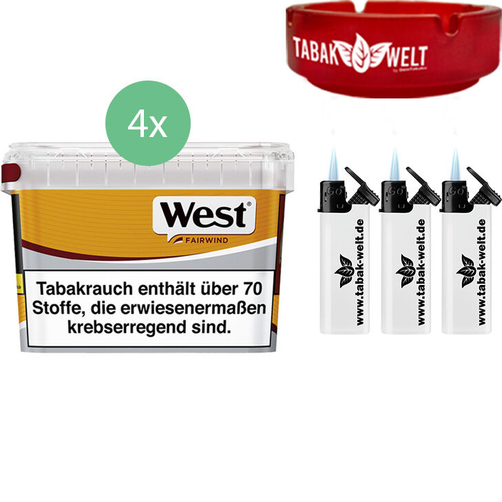 West Yellow 4 x Mega Box mit Aschenbecher