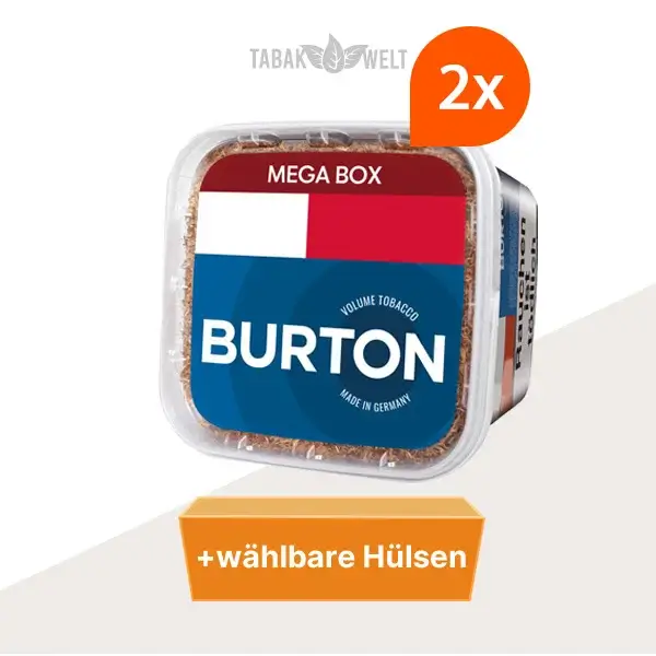 Burton Blue Volumentabak 2x Mega Box mit wählbaren Hülsen