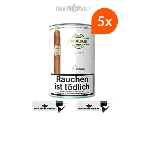 5x-candlelight-corona-sumatra-zigarren-dose-mit-sturm-feuerzeuge