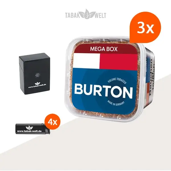 Burton Blue Volumentabak 3x Mega Box mit Etui 