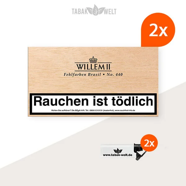 Willem II Fehlfarben Zigarillos No. 440 Brasil 2x Kiste