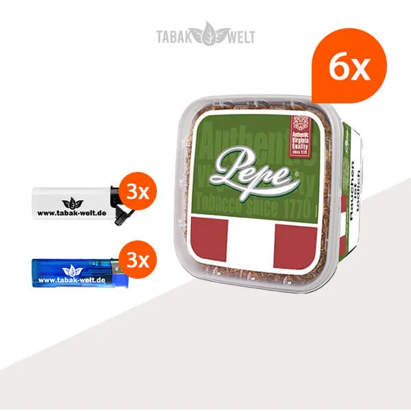 pepe-rich-green-volumentabak-6-Eimer-mit-feuerzeugen-TX15566