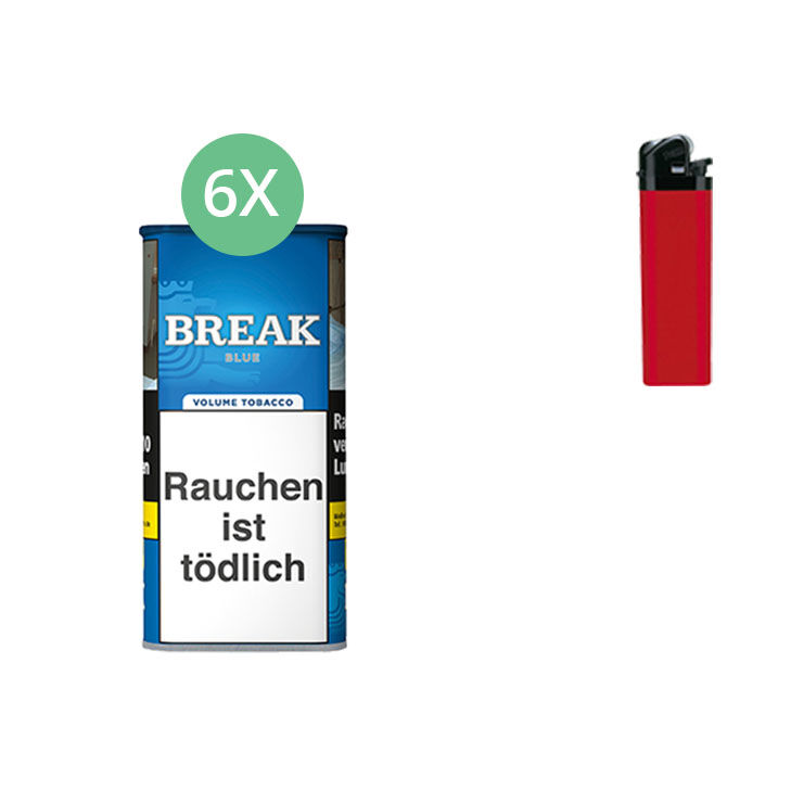 Break Blue 6 x 100g mit Feuerzeug