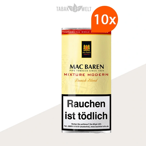 Mac Baren Mixture Modern Pfeifentabak 10er-Pouch-Set  Titel: Mac Baren Mixture Modern 10x Pouch