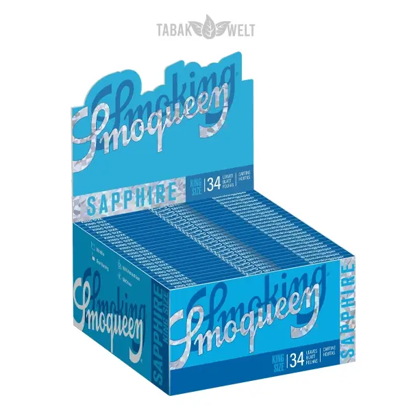 Smoking Smoqueen BlÀttchen Sapphire King Size 50 x 34 Blatt Box Smoking Smoqueen BlÀttchen Sapphire King Size 50 x 34 Blatt Box