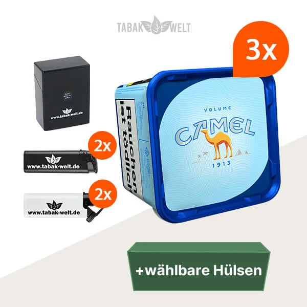 camel-blue-volumentabak-3x-eimer-mit-waehlbaren-huelsen-und-etui camel-blue-volumentabak-3x-eimer-mit-waehlbaren-huelsen-und-etui