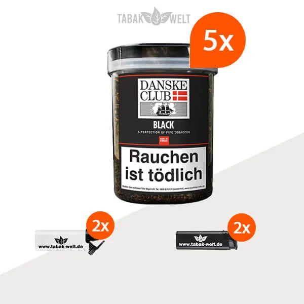 danske-club-black-pfeifentabak-5x-eimer-mit-feuerzeuge