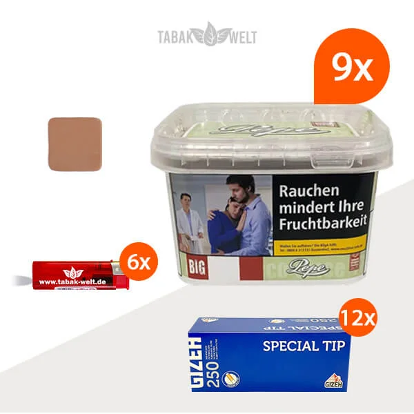 pepe-volumentabak-bright-green-9x-box-mit-gizeh-hulsen-TX16046