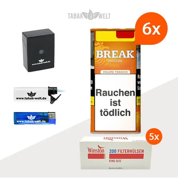 break-orange-volumentabak-6x-dose-mit-1000-king-size-huelsen-und-etui