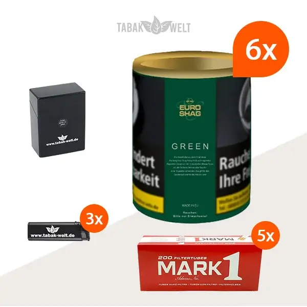 euro-shag-green-classic-6x-dose-mit-1000-king-size-huelsen-und-etui