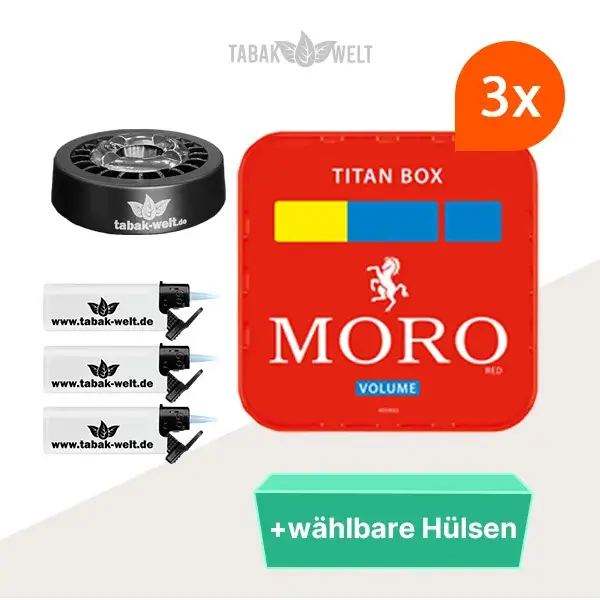 moro-volumentabak-3-x-titan-box-mit-waehlbaren-filterhuelsen-und-sturmfeuerzeugen